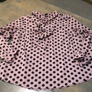 Lane Bryant polkadot blouse